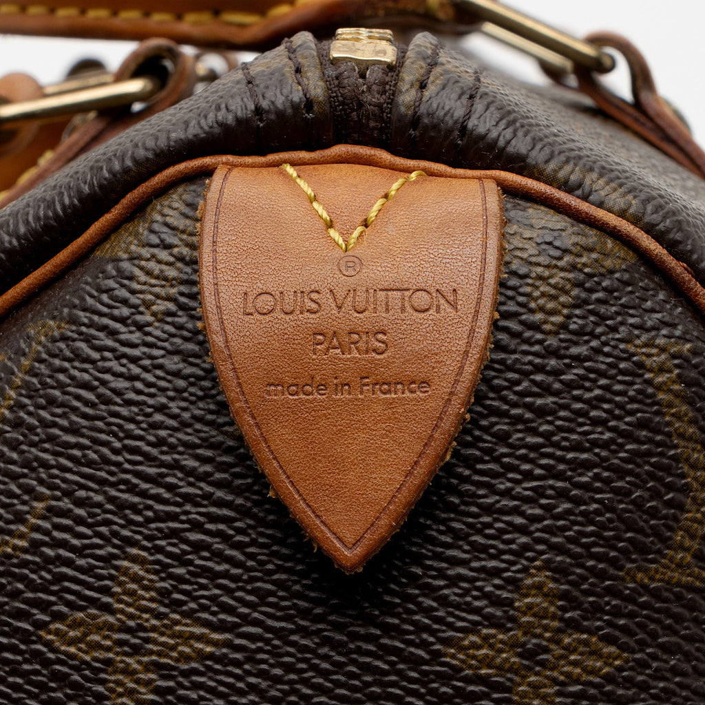 Louis Vuitton Vintage Monogram Canvas Speedy 30 Satchel (SHF-KJo9AE)
