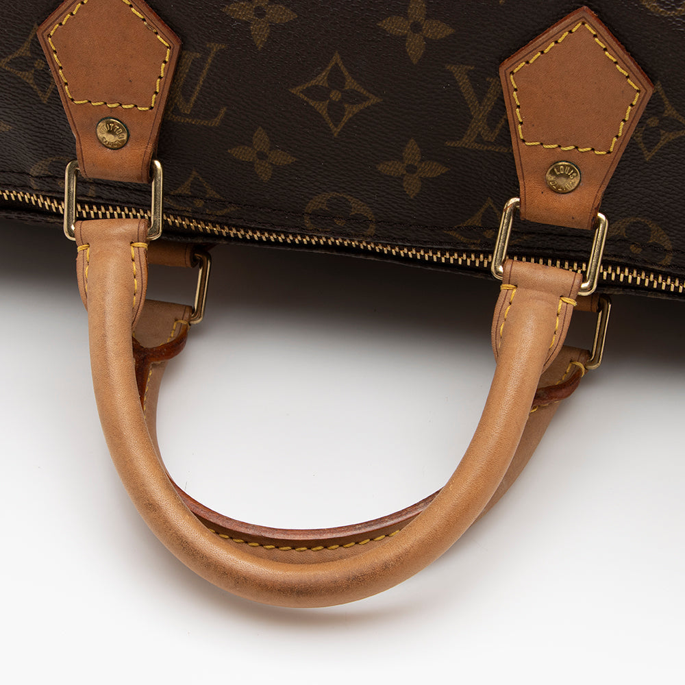 Louis Vuitton Vintage Monogram Canvas Speedy 35 Satchel (SHF-16148)