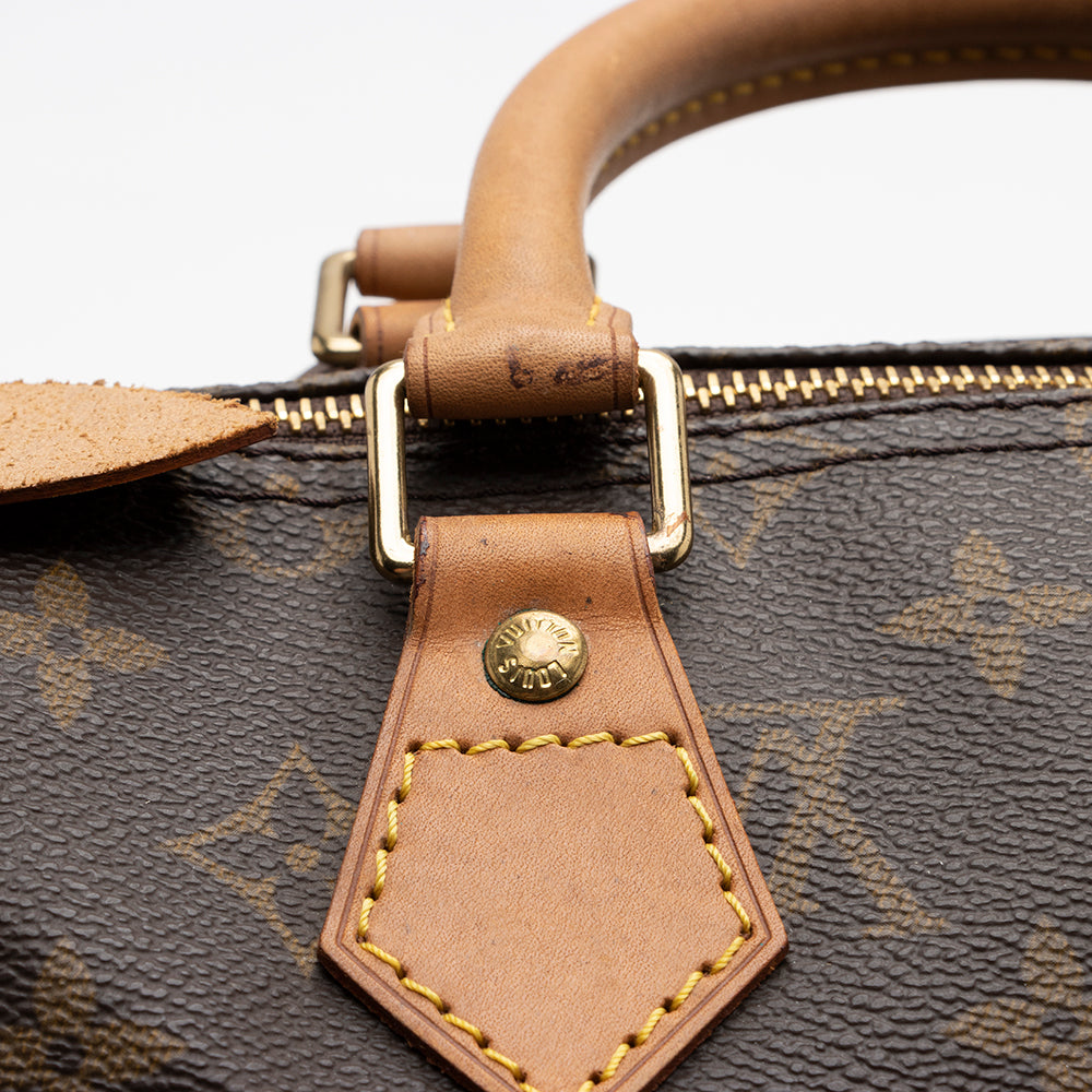 Louis Vuitton Vintage Monogram Canvas Speedy 35 Satchel (SHF-16148)