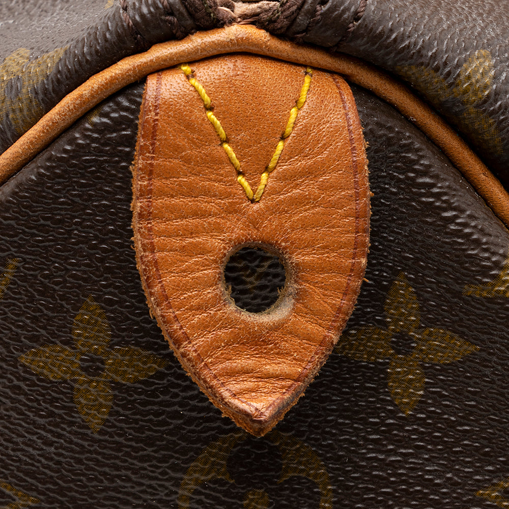 Louis Vuitton Vintage Monogram Canvas Speedy 35 Satchel (SHF-18502)