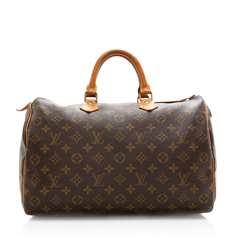 Louis Vuitton Vintage Monogram Canvas Speedy 35 Satchel (SHF-18502)