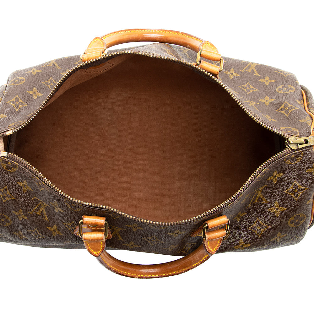 Louis Vuitton Vintage Monogram Canvas Speedy 35 Satchel (SHF-18502)