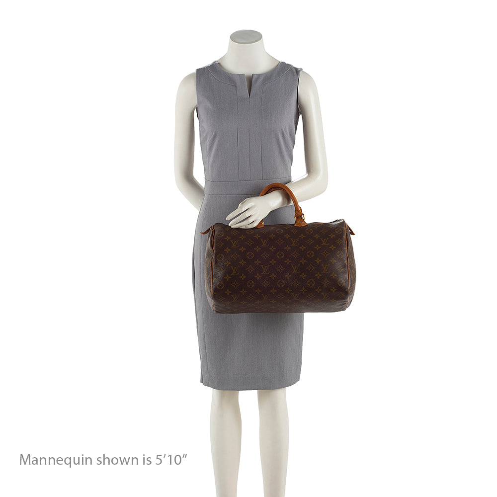 Louis Vuitton Vintage Monogram Canvas Speedy 35 Satchel (SHF-18502)