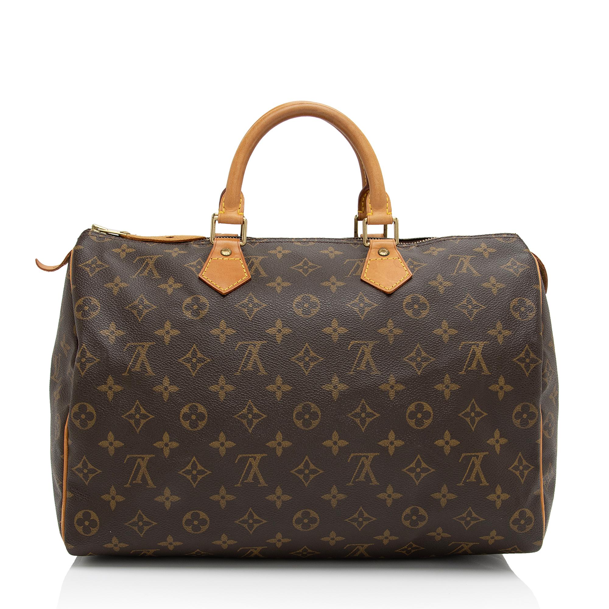 Louis Vuitton Vintage Monogram Canvas Speedy 35 Satchel (SHF-H4SBBN)
