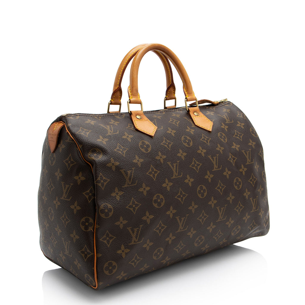Louis Vuitton Vintage Monogram Canvas Speedy 35 Satchel