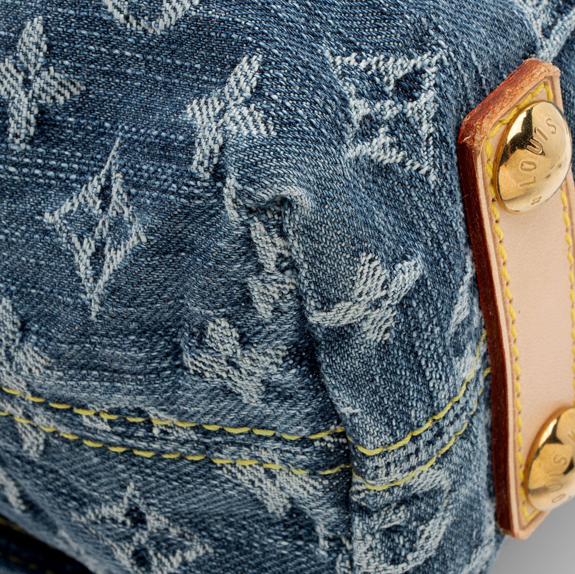 Louis Vuitton Vintage Monogram Denim Baggy GM Shoulder Bag