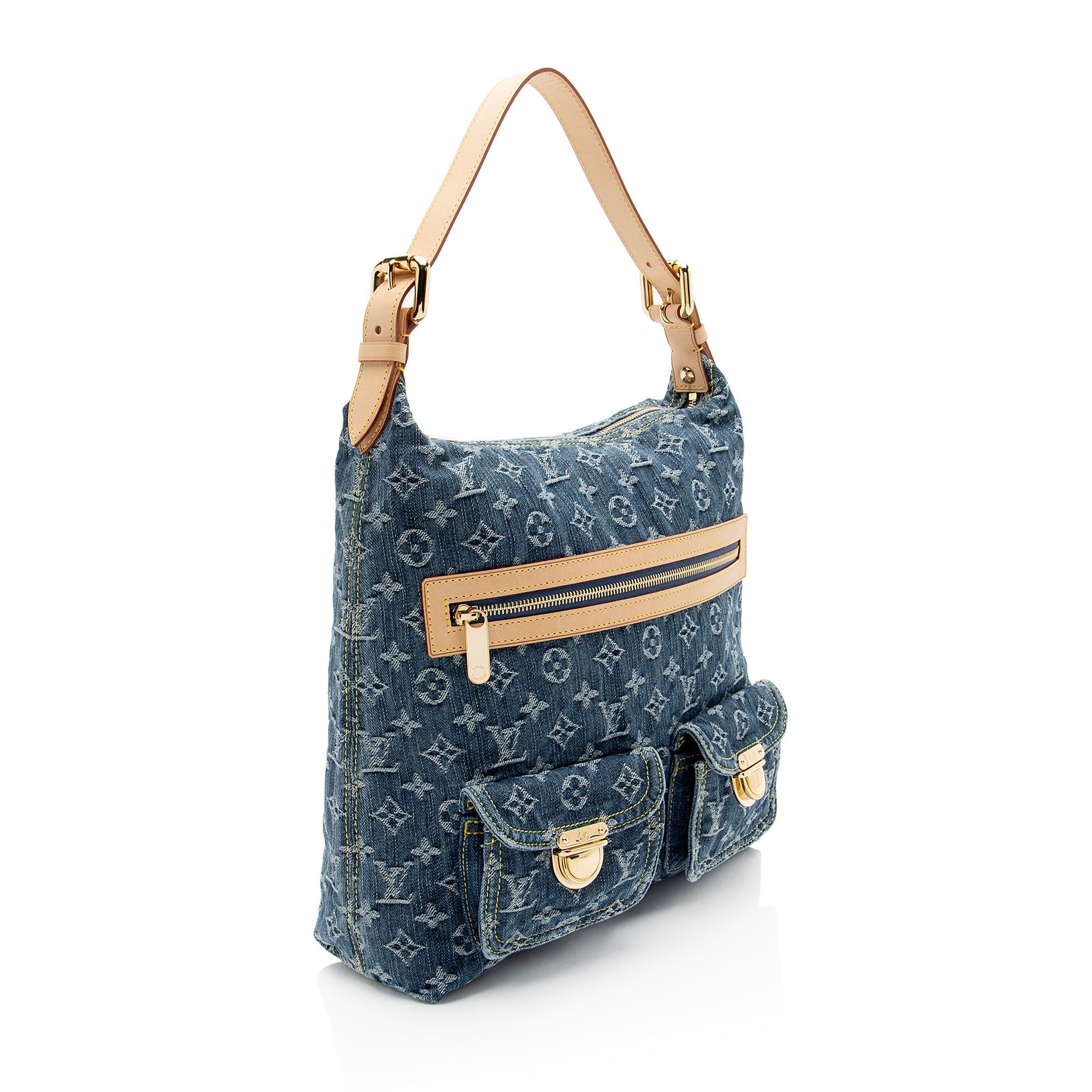 Louis Vuitton Vintage Monogram Denim Baggy GM Shoulder Bag
