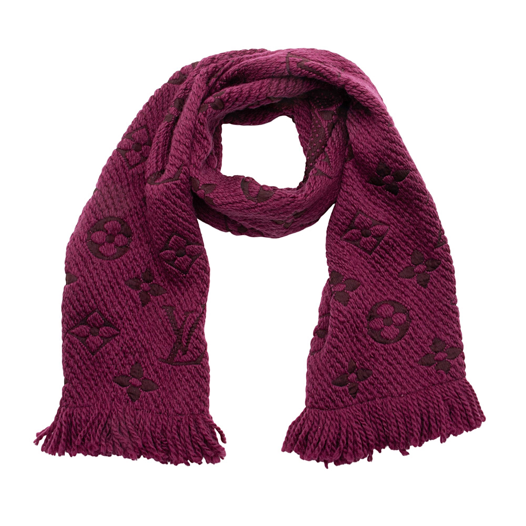 Louis Vuitton Wool Silk Logomania Scarf