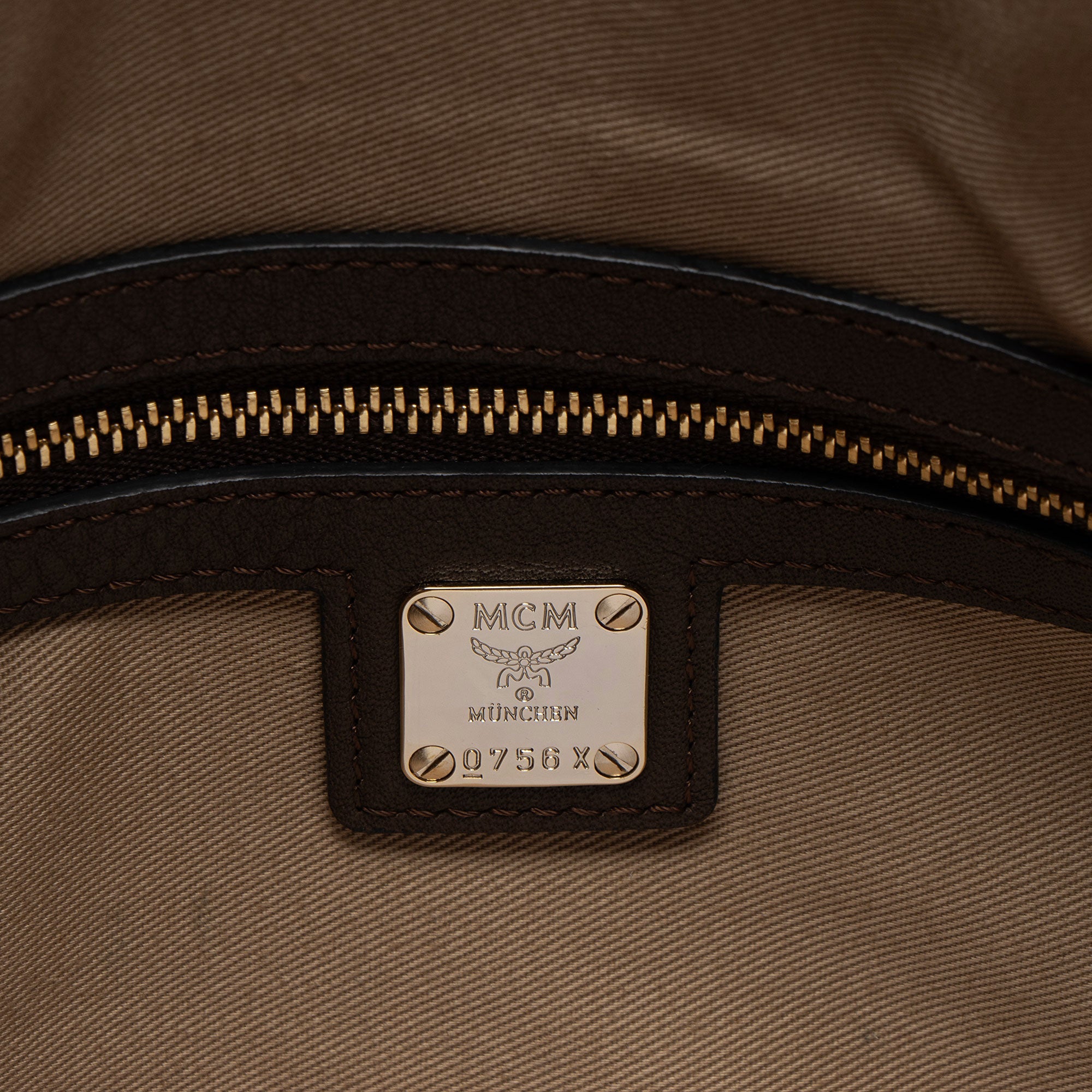 MCM Calfskin Ottomar Monogram Essential Boston Bag