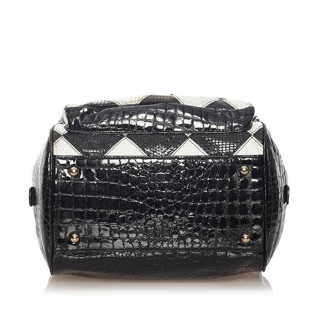 MCM Embossed Patent Leather Satchel (SHG-27971)