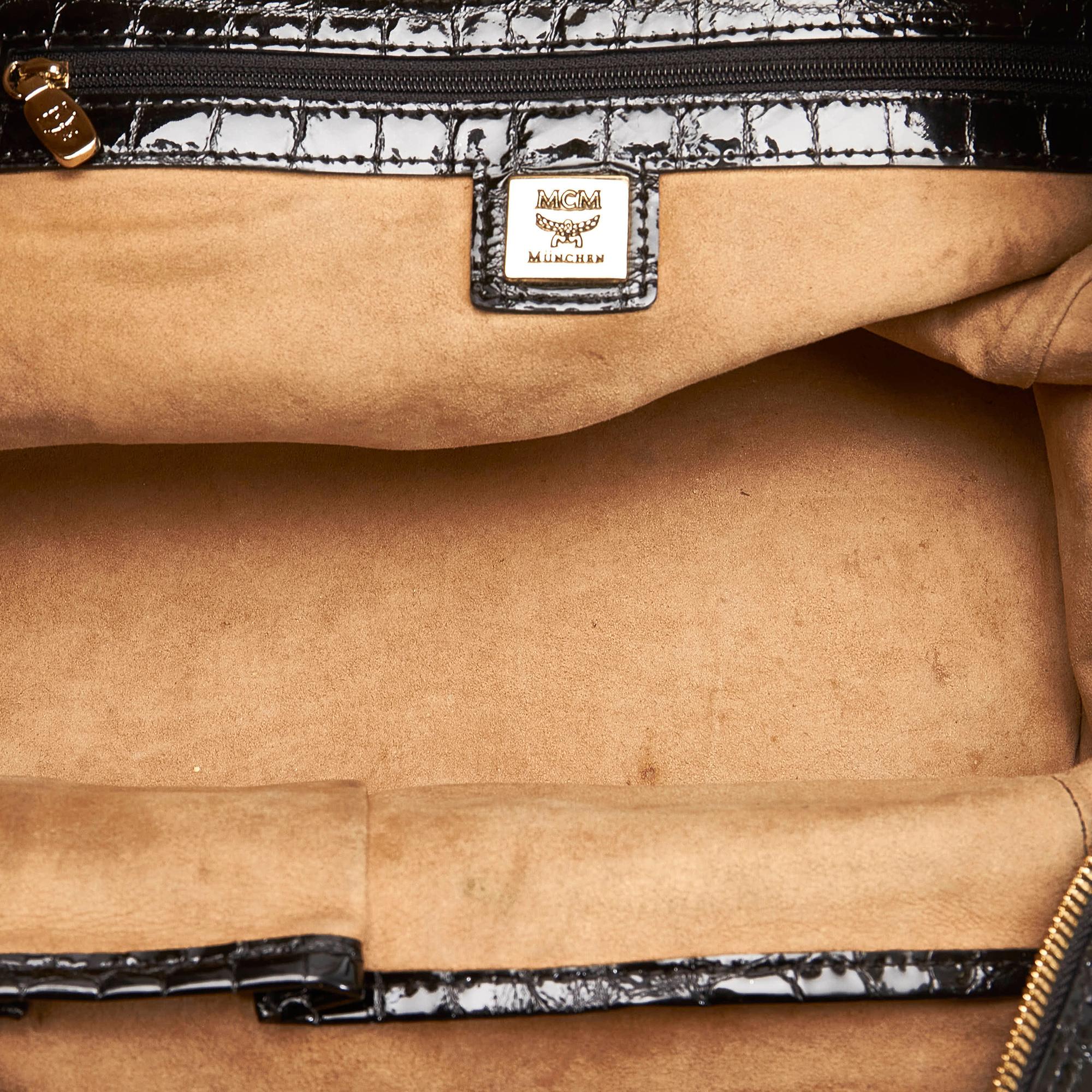 MCM Embossed Patent Leather Satchel (SHG-27971)