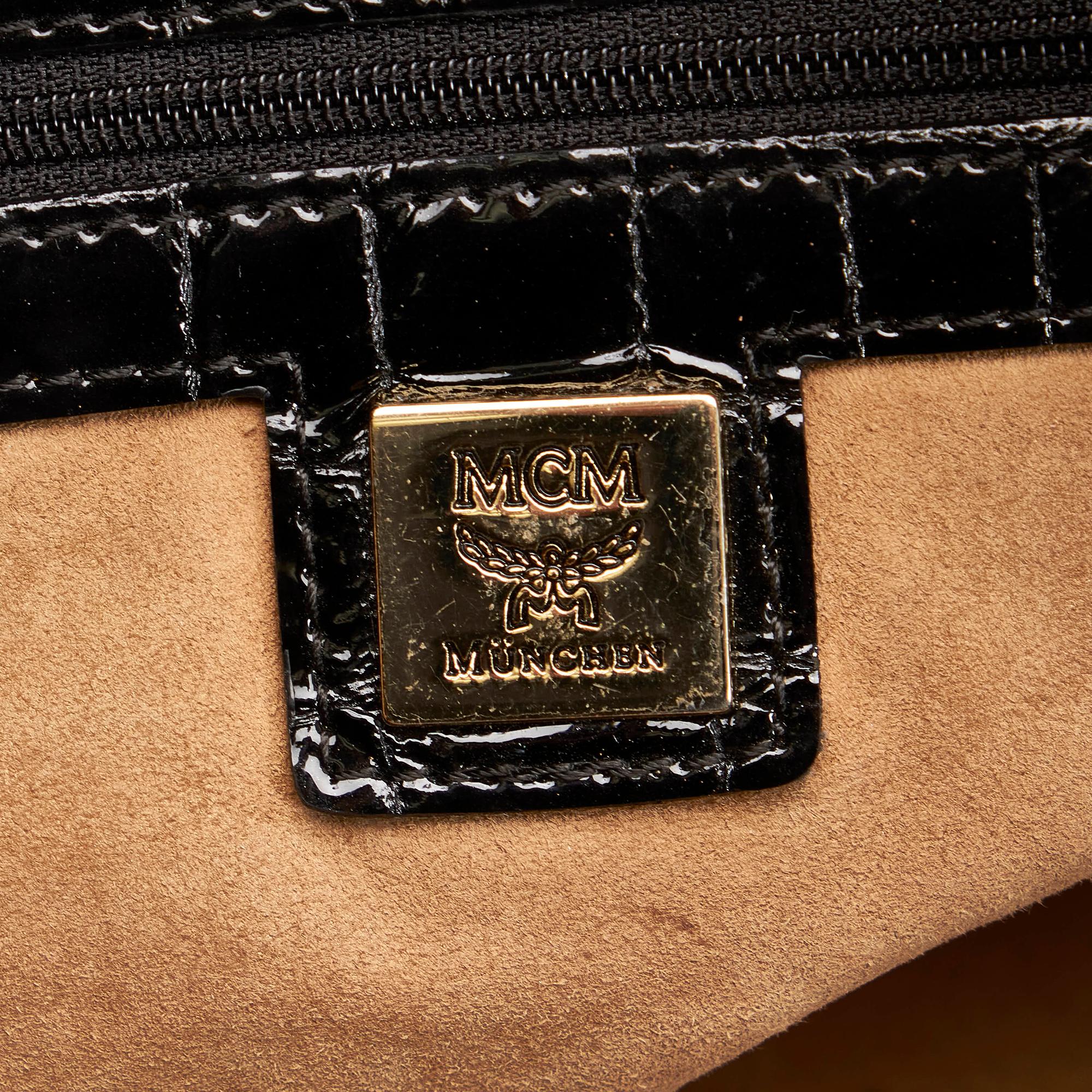 MCM Embossed Patent Leather Satchel (SHG-27971)
