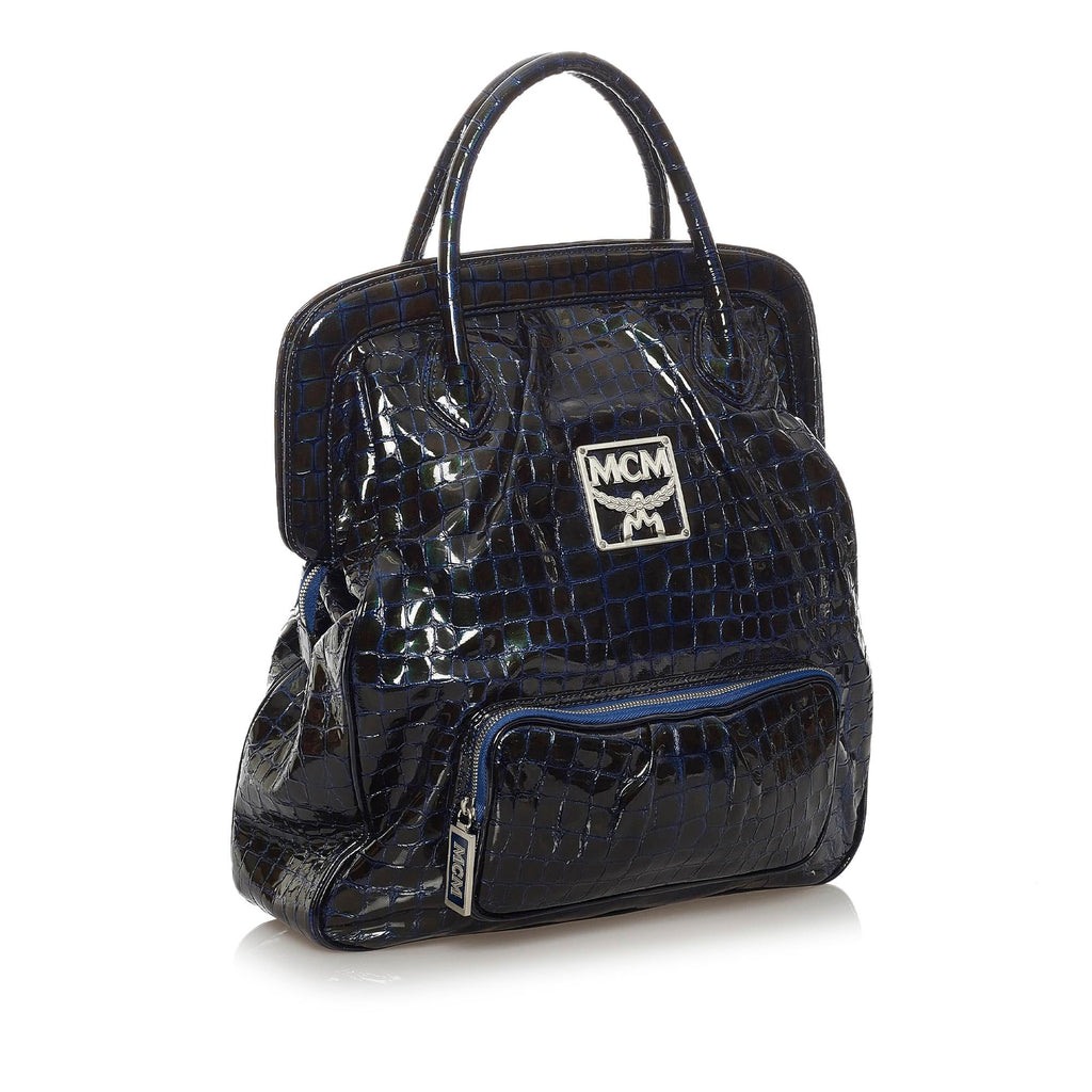 MCM Embossed Patent Leather Tote Bag (SHG-28666)