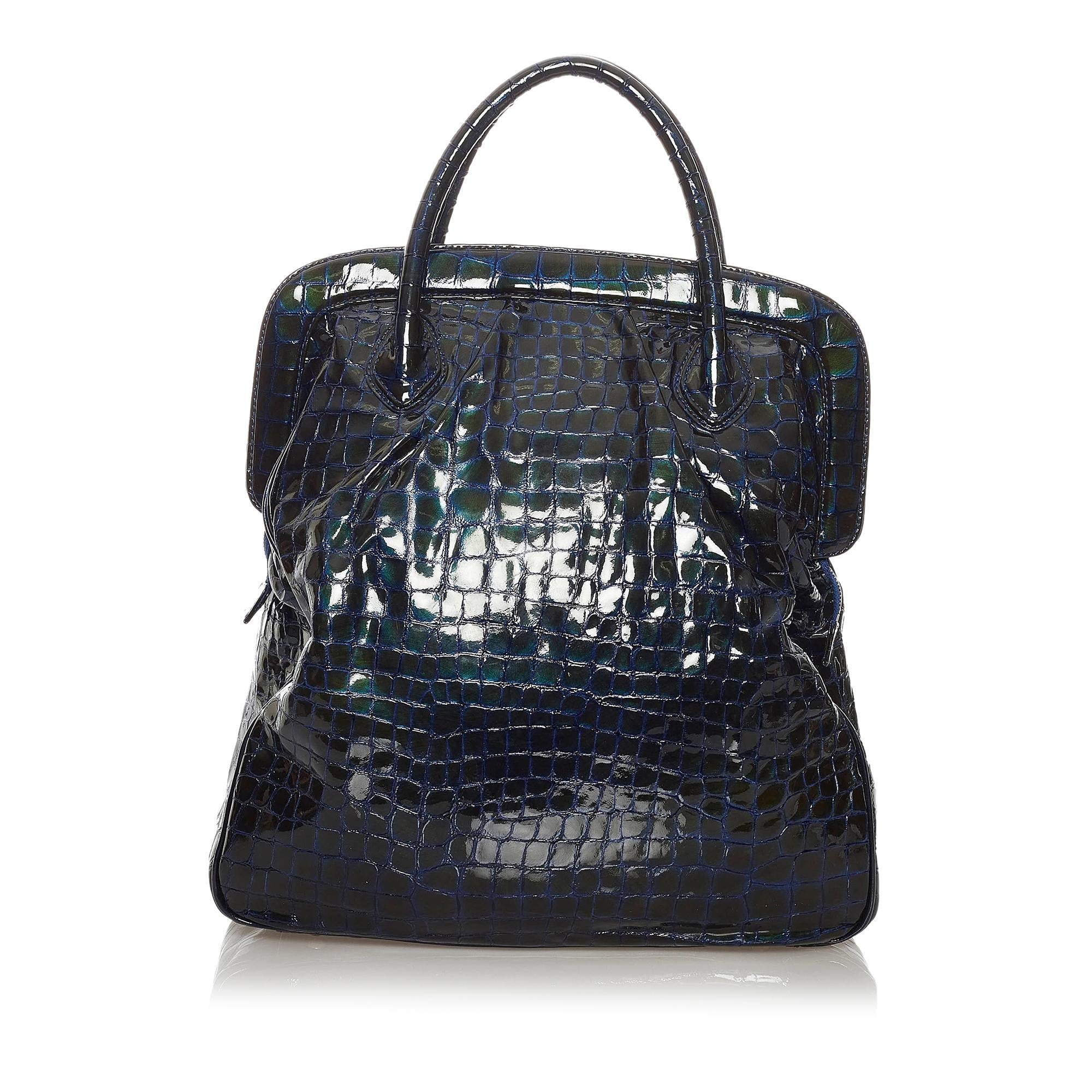 MCM Embossed Patent Leather Tote Bag (SHG-37478)