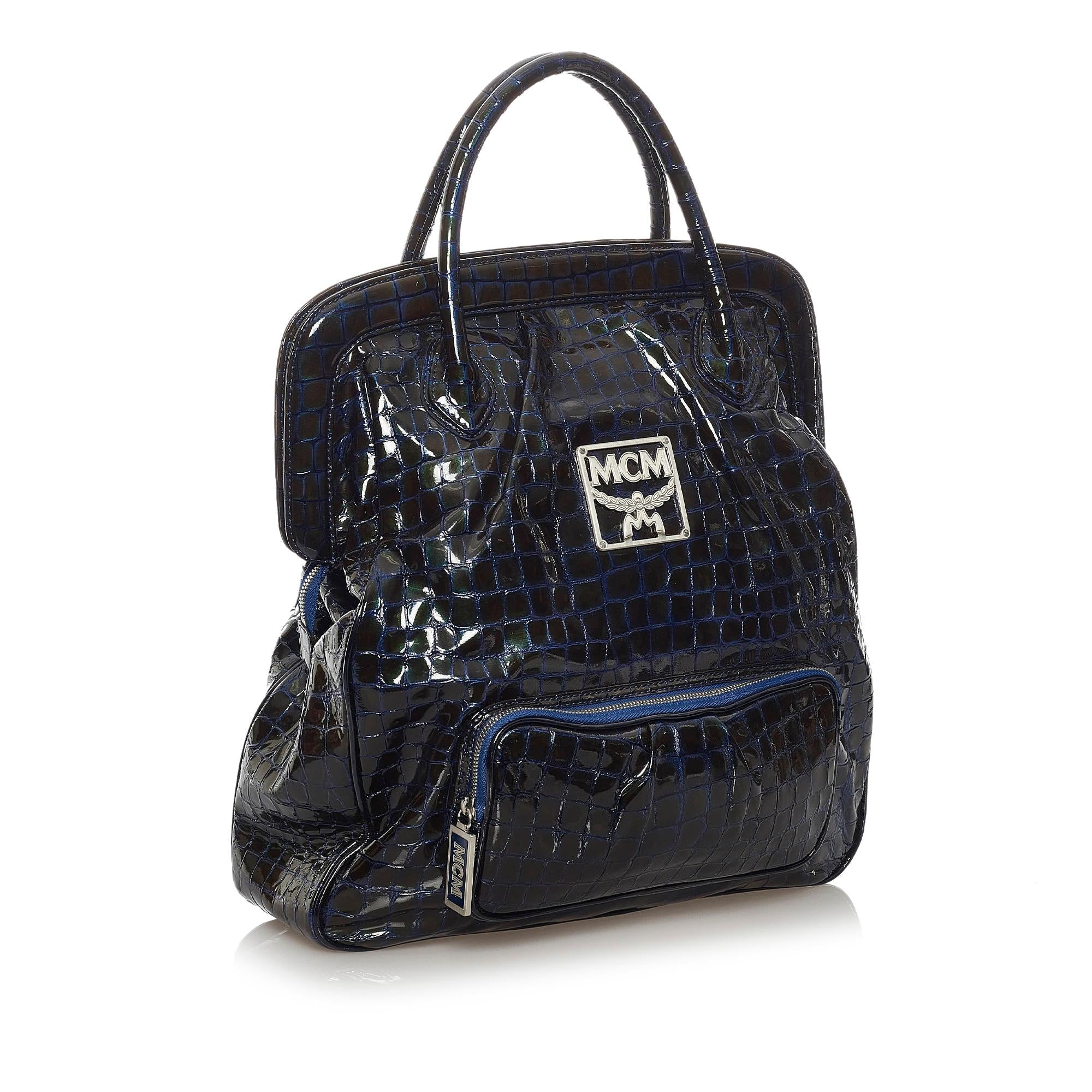 MCM Embossed Patent Leather Tote Bag (SHG-37478)