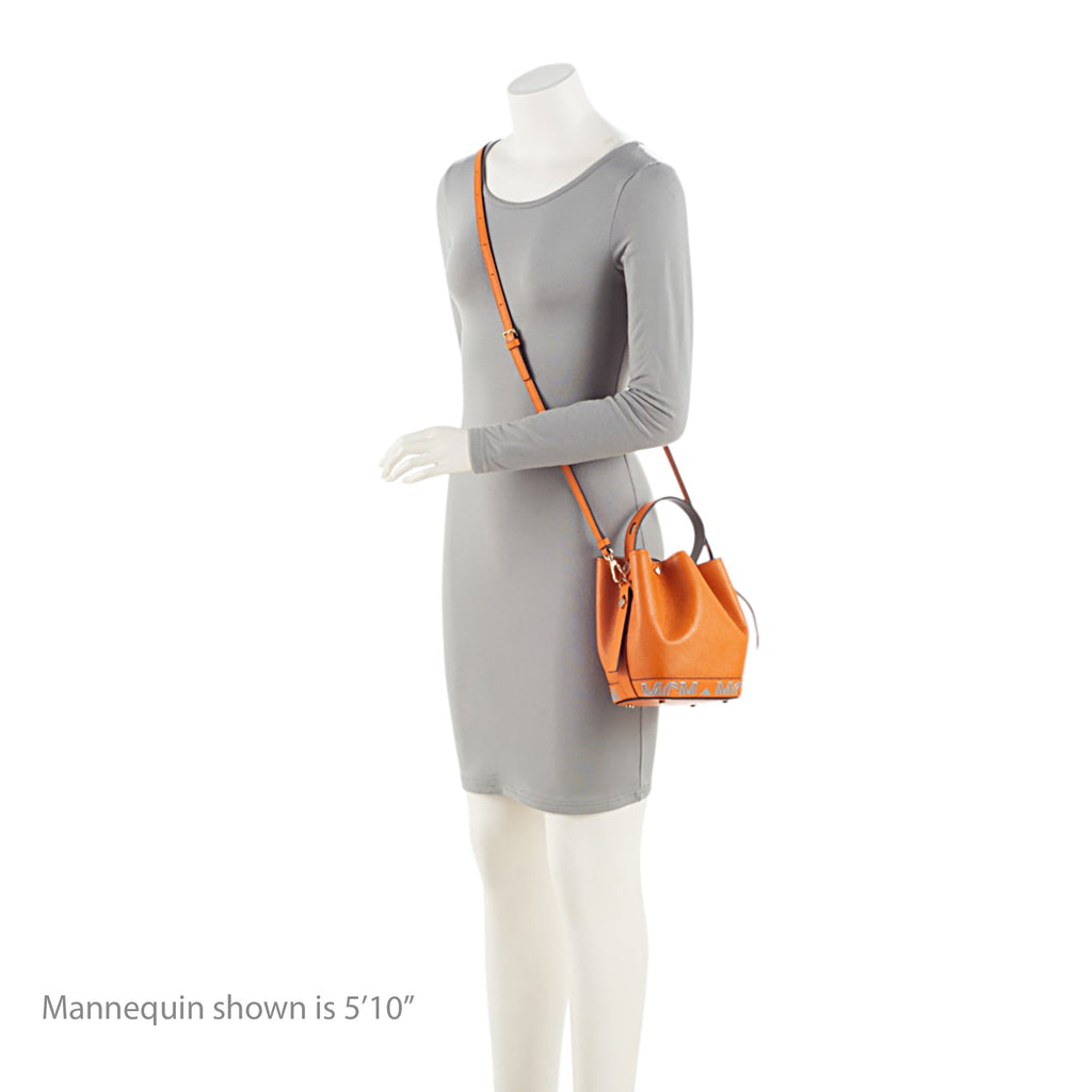 MCM Leather Milano Drawstring Mini Bucket Bag