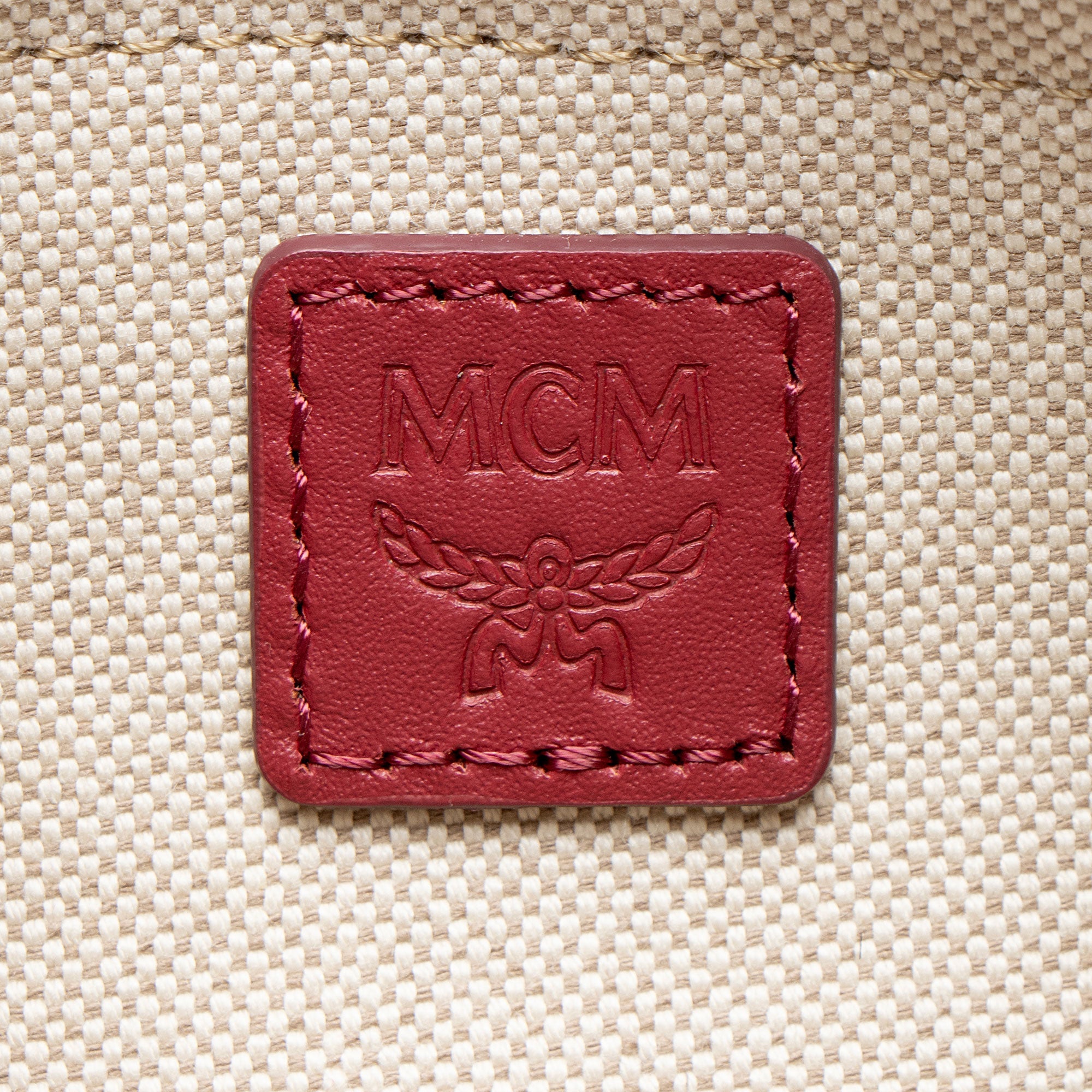 MCM Vintage Monogram Jacquard Aren Mini Shoulder Bag