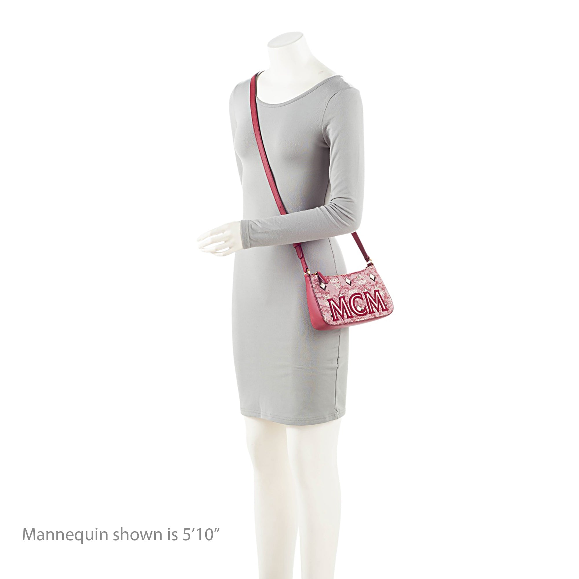 MCM Vintage Monogram Jacquard Aren Mini Shoulder Bag