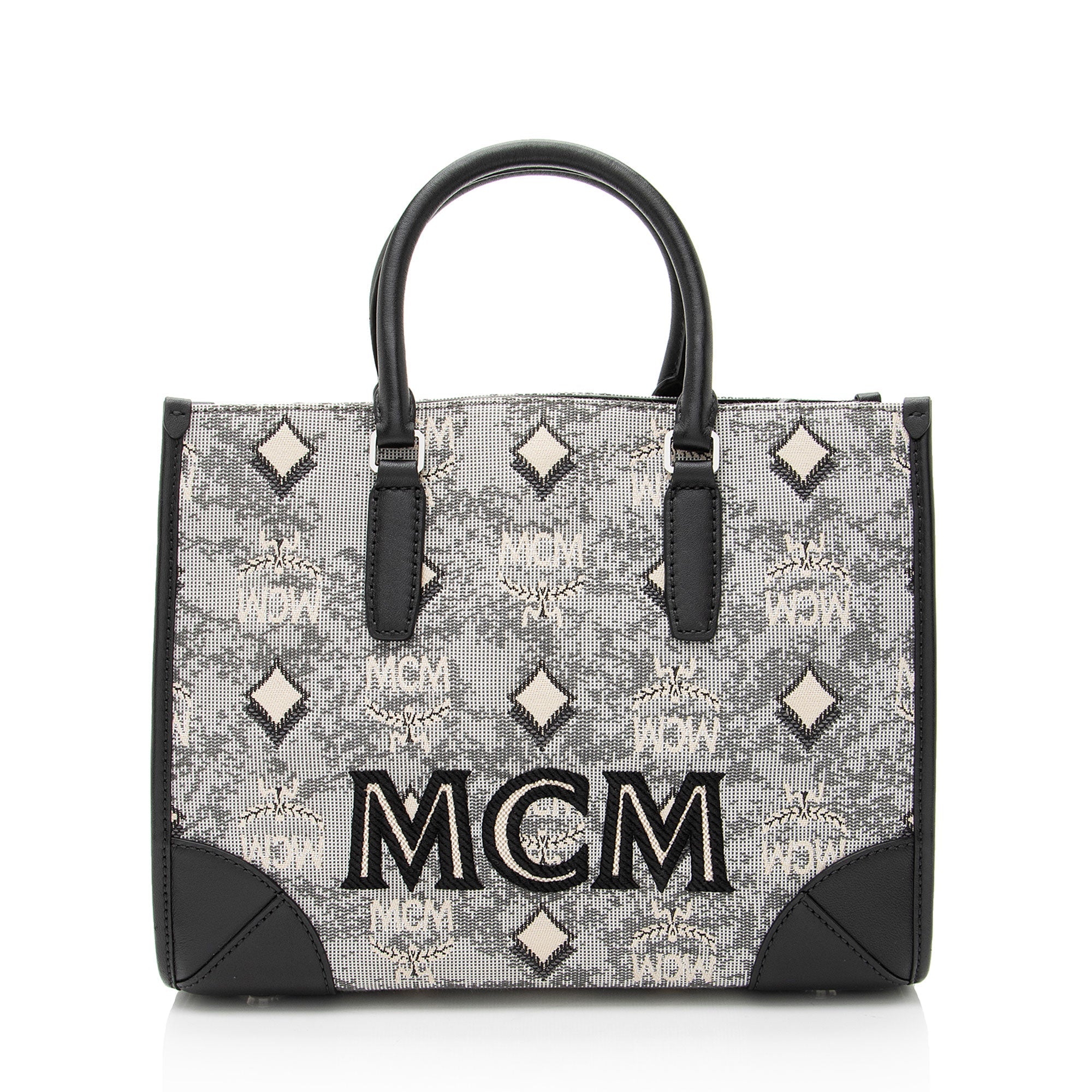 MCM Vintage Monogram Jacquard Small Tote