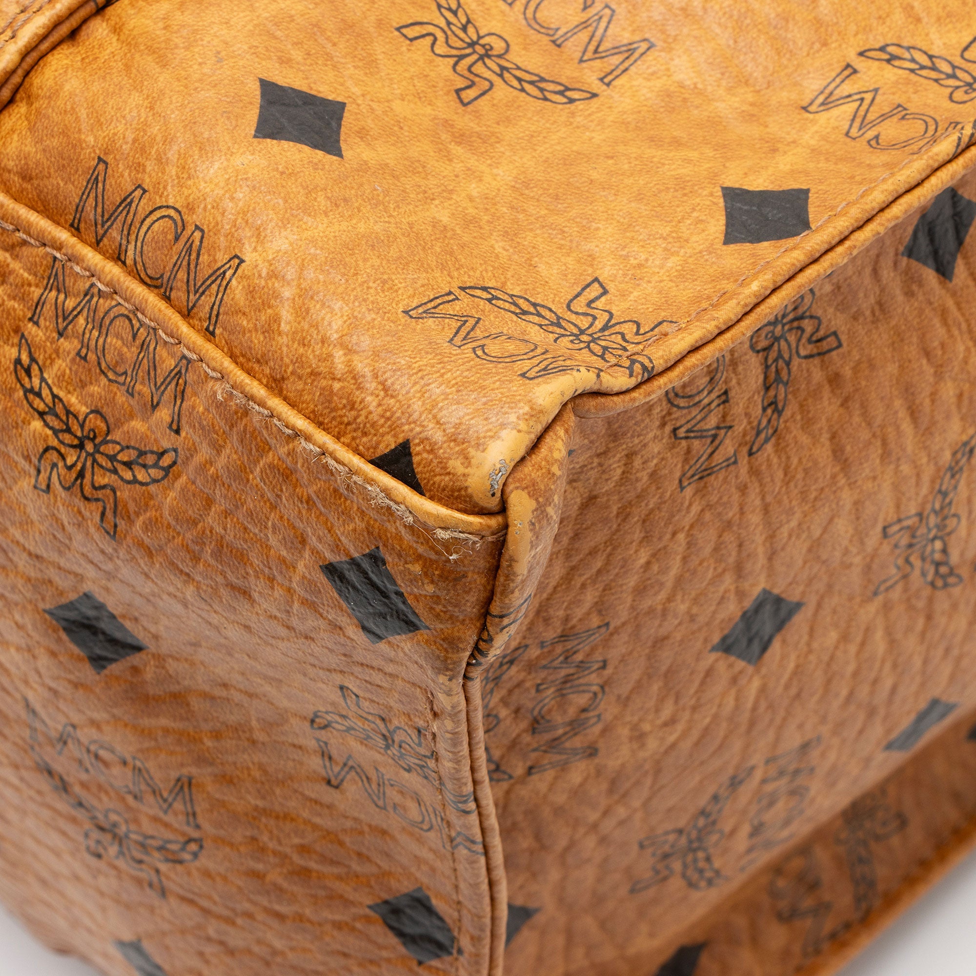 MCM Vintage Visetos Heritage Medium Shopper Tote