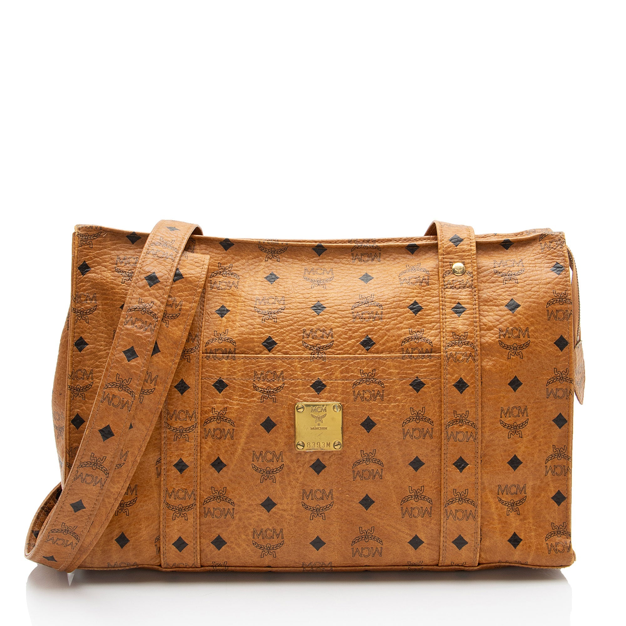 MCM Vintage Visetos Heritage Medium Shopper Tote