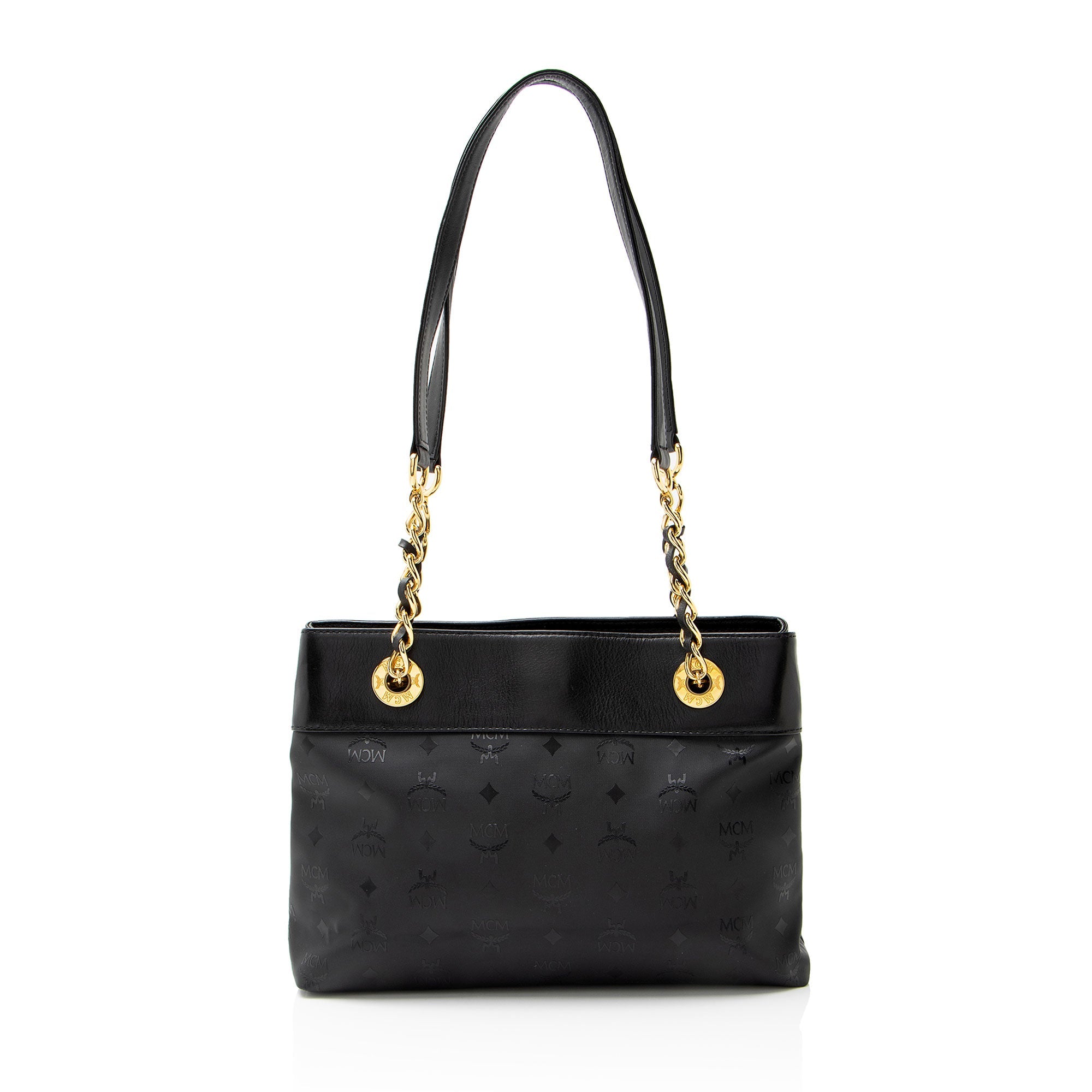MCM Vintage Visetos Nylon Chain Tote