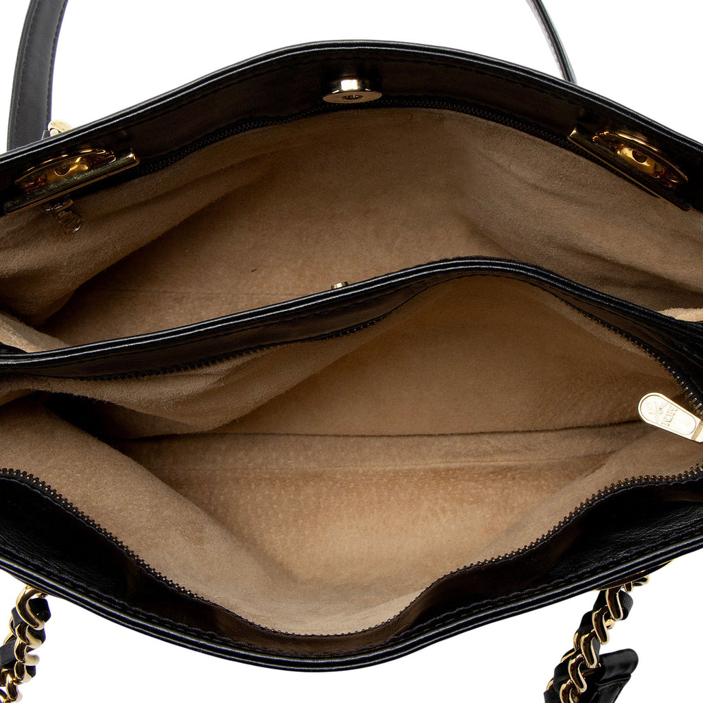 MCM Vintage Visetos Nylon Chain Tote