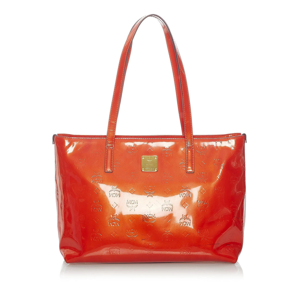 MCM Visetos Patent Leather Tote Bag (SHG-33248)