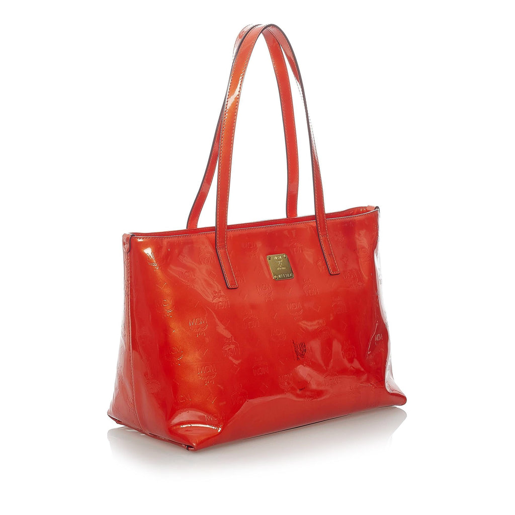 MCM Visetos Patent Leather Tote Bag (SHG-33248)