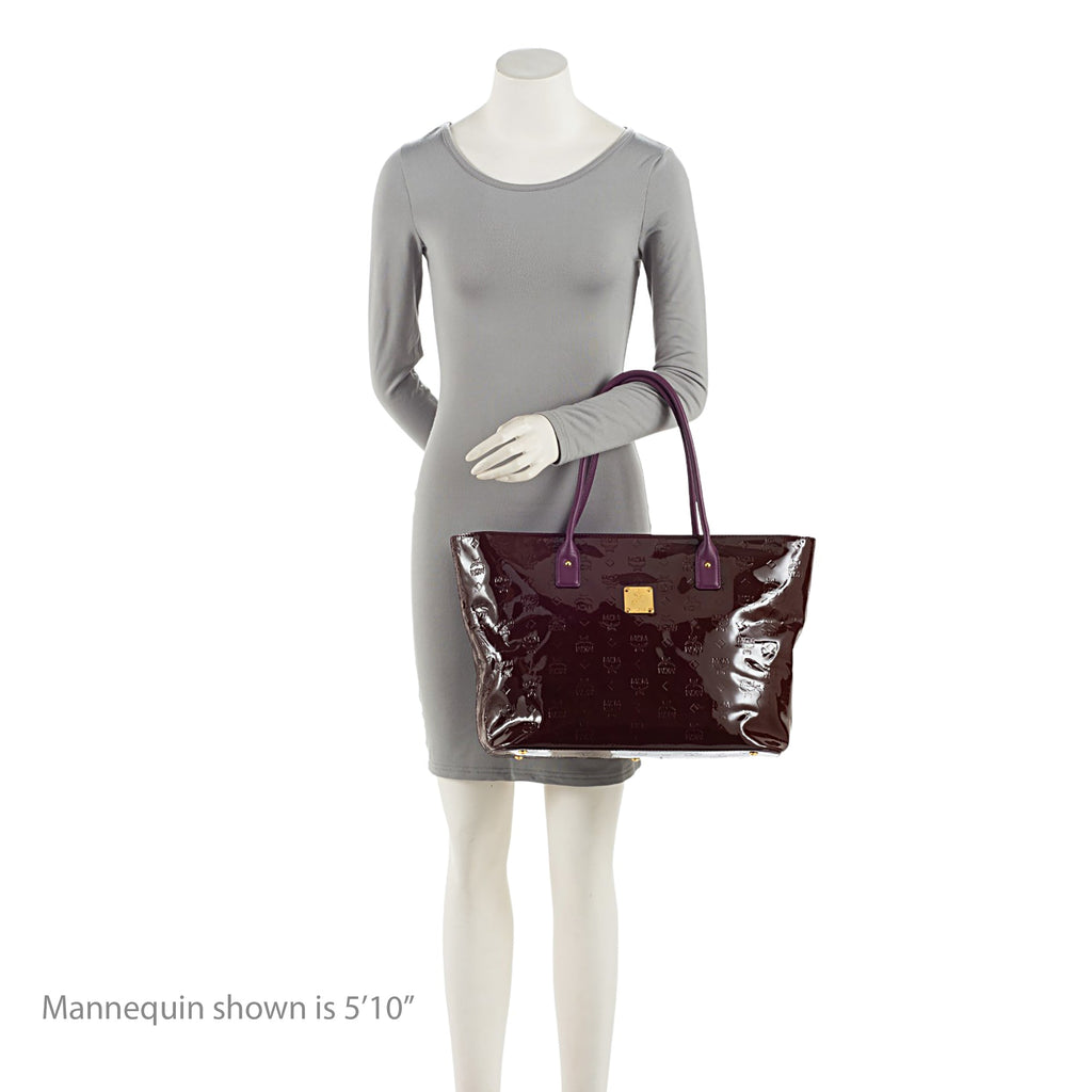 MCM Visteos Patent Leather Tote (SHF-pRkbzp)
