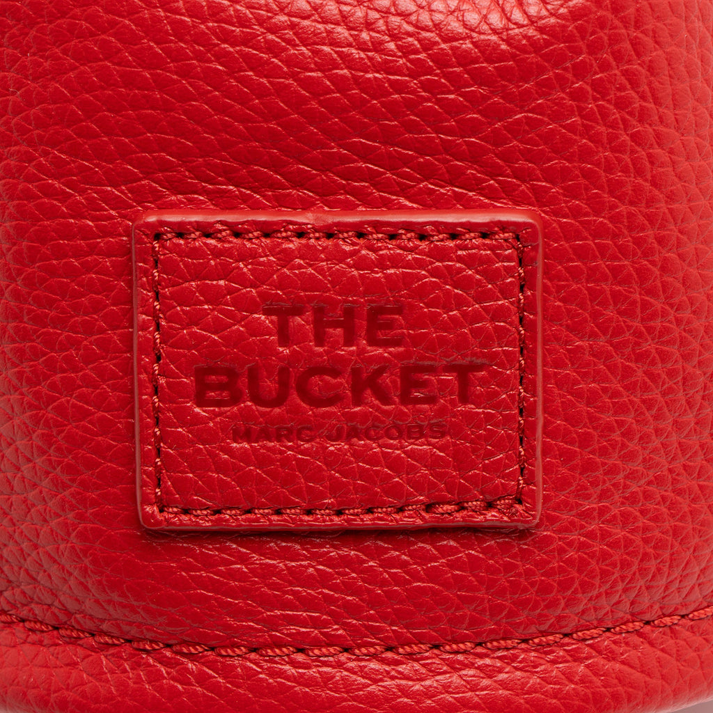 Marc Jacobs Grained Calfskin The Bucket Drawstring Mini Shoulder Bag (SHF-nNBPqo)
