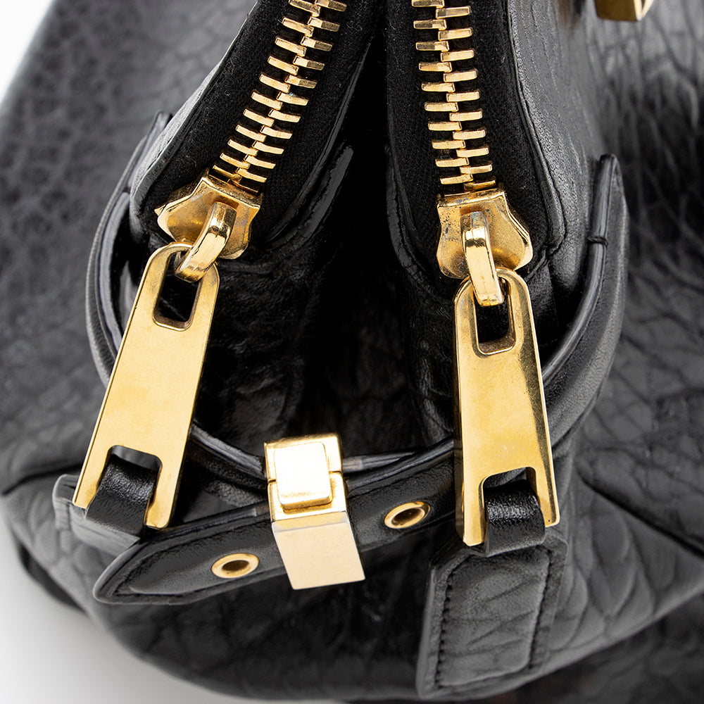 Marc Jacobs Leather Double-Zip Lock Tote