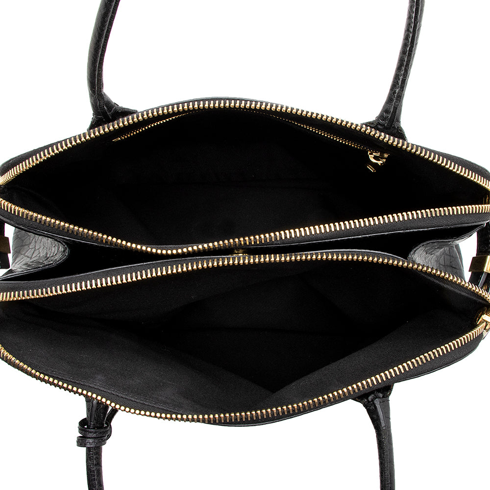 Marc Jacobs Leather Double-Zip Lock Tote