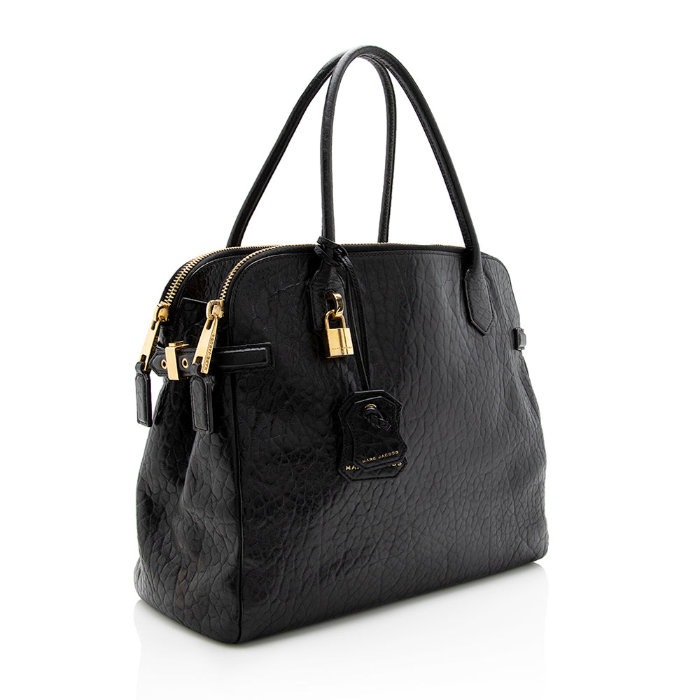 Marc Jacobs Leather Double-Zip Lock Tote