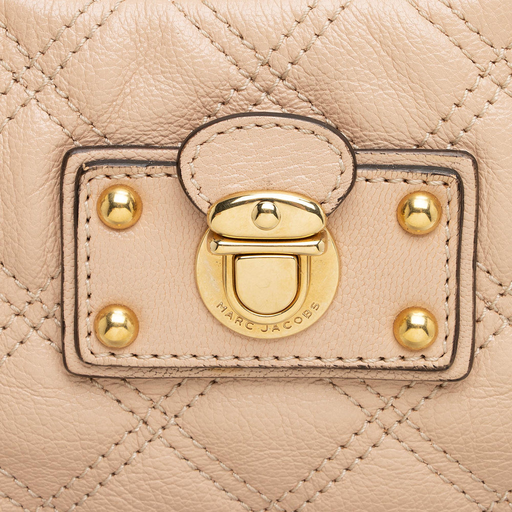 Marc Jacobs Quilted Lambskin Karlie Large Dome Satchel (SHF-EFpPg4)