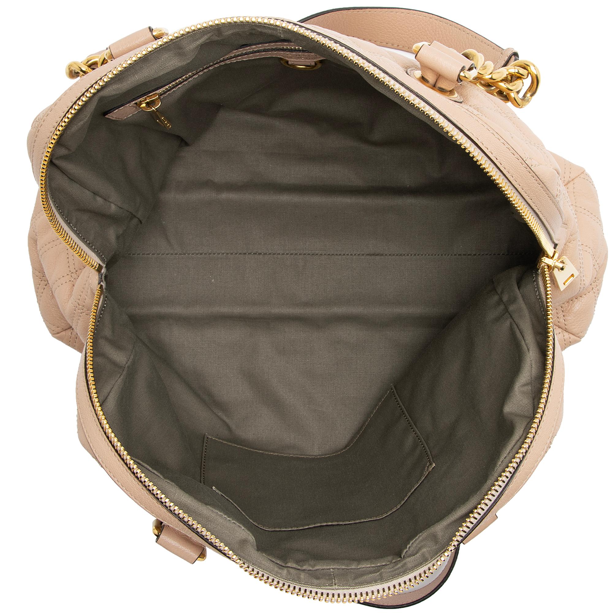 Marc Jacobs Quilted Lambskin Karlie Large Dome Satchel (SHF-EFpPg4)