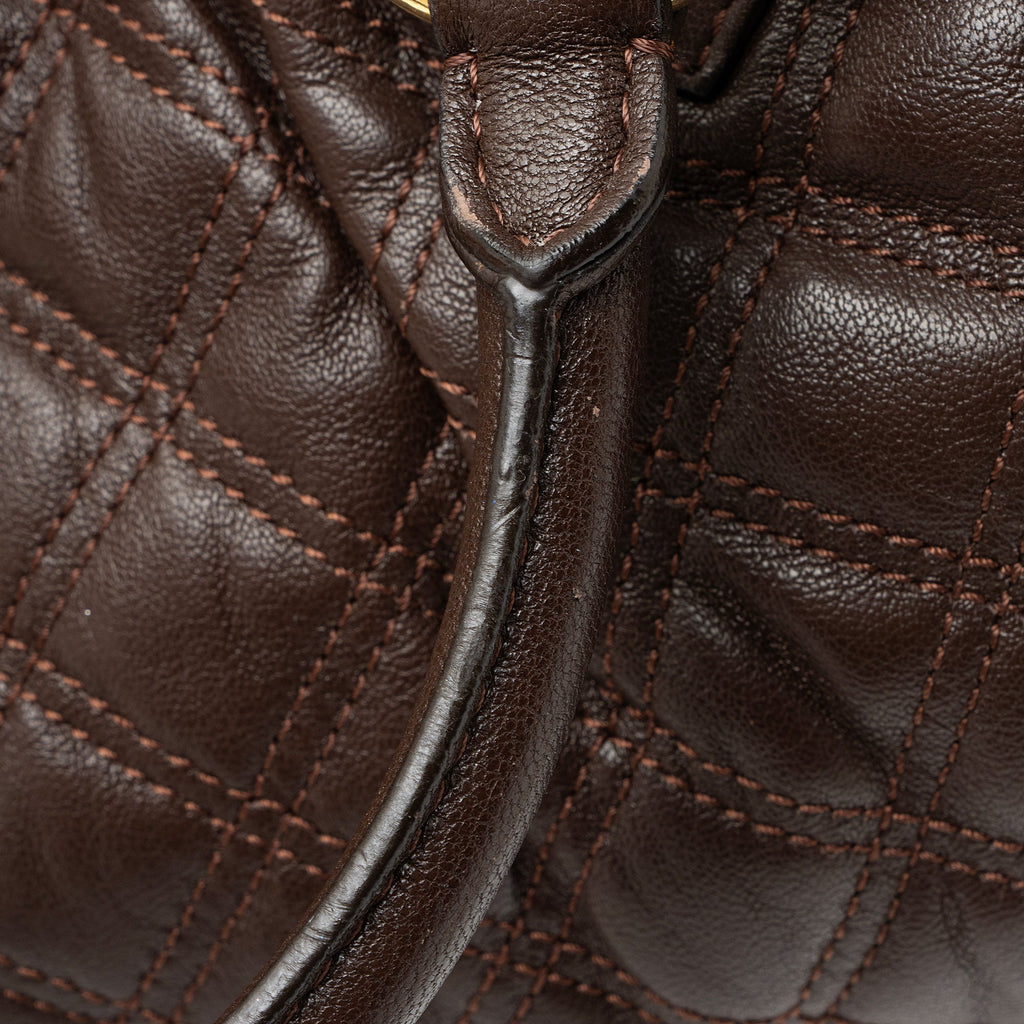 Marc Jacobs Quilted Lambskin Stam Satchel
