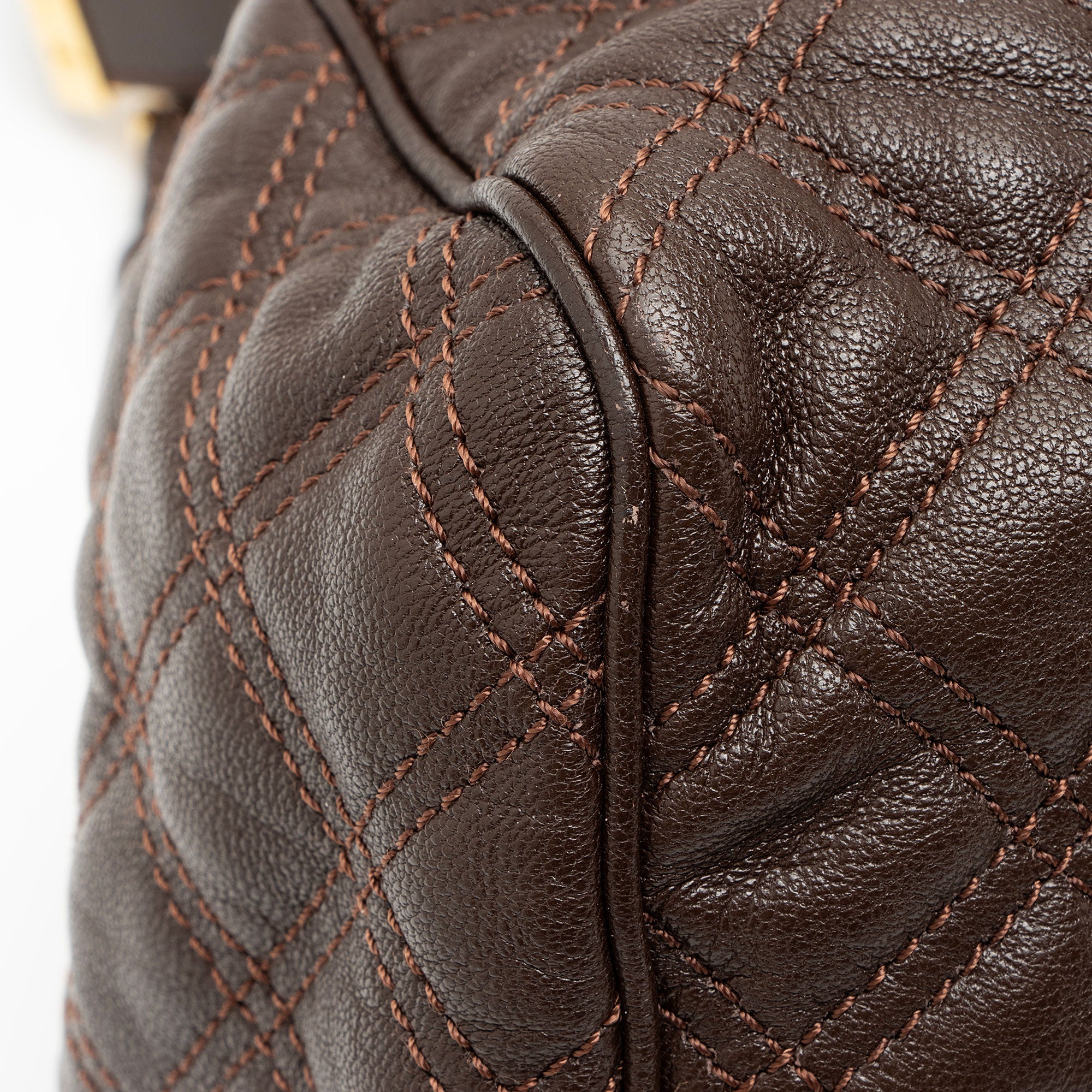 Marc Jacobs Quilted Lambskin Stam Satchel