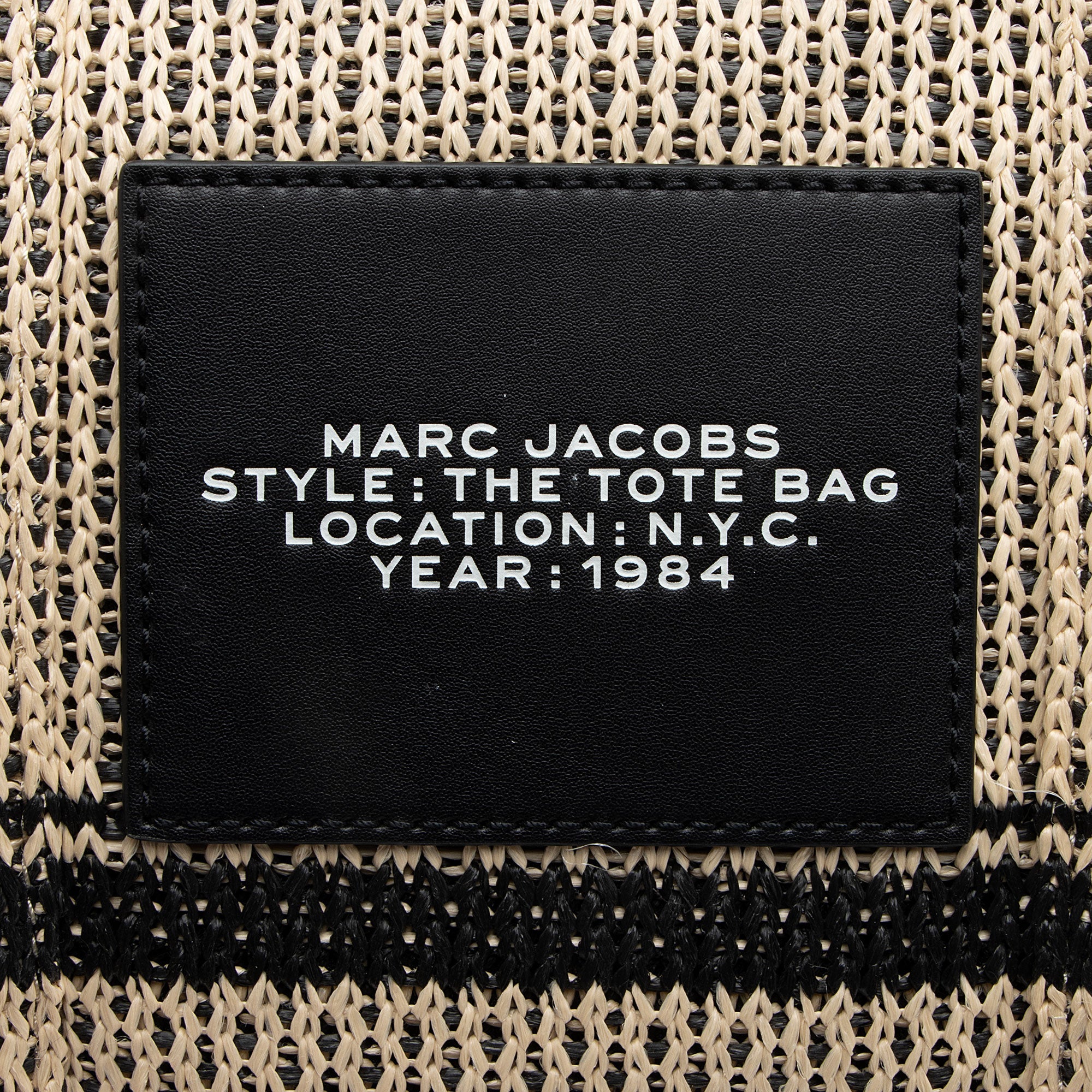 Marc Jacobs Straw Jacquard The Tote Medium Bag