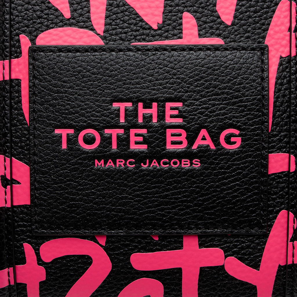 Marc Jacobs x Stephen Sprouce Leather Graffiti The Tote Medium Bag