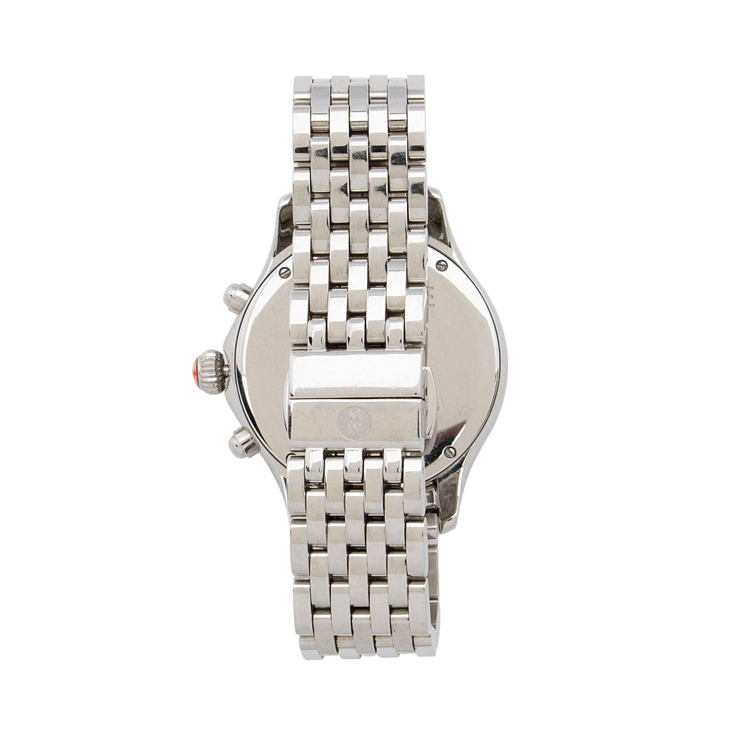 Michele Stainless Steel Diamond Jetway Watch