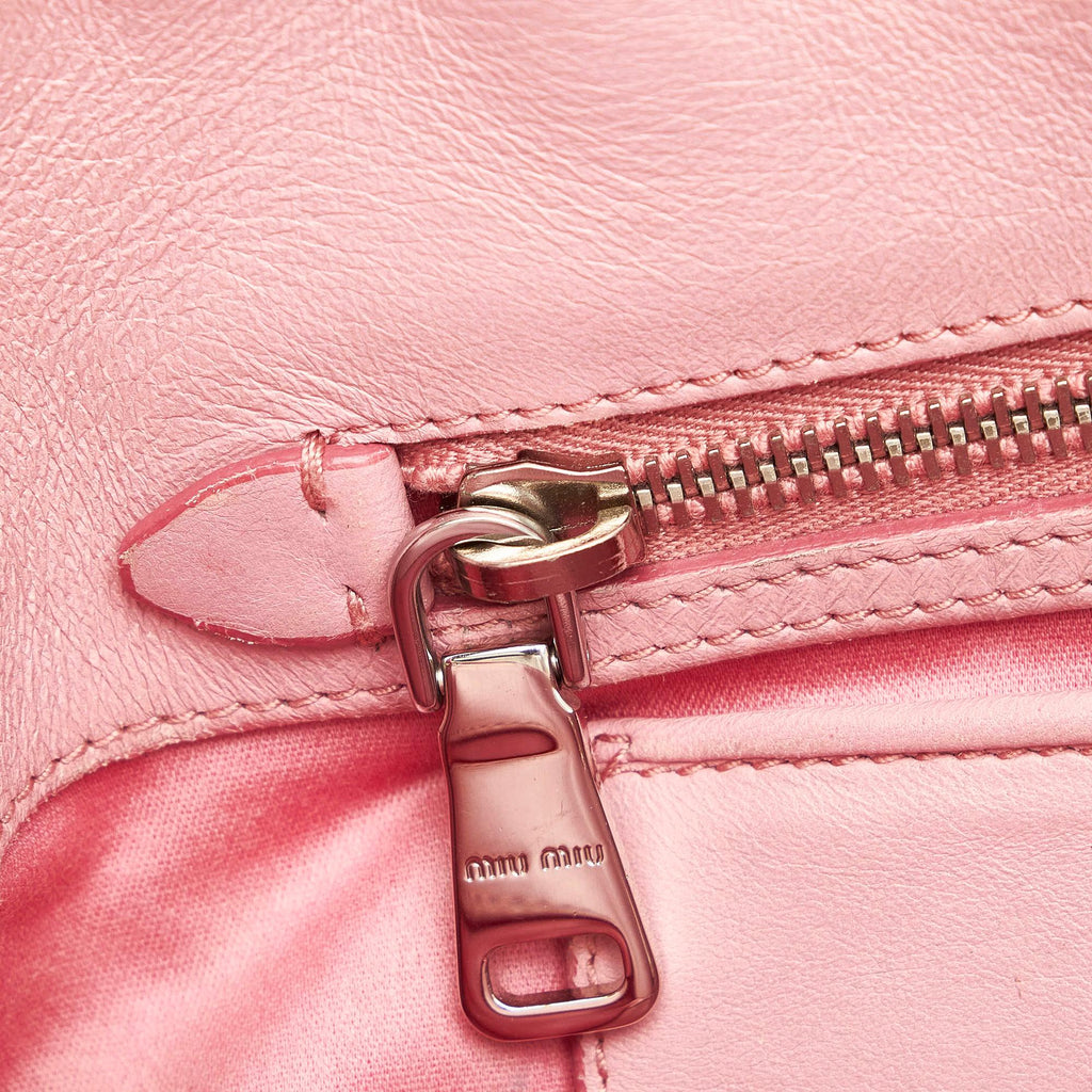 Miu Miu Matelasse Lambskin Leather Satchel (SHG-30245)