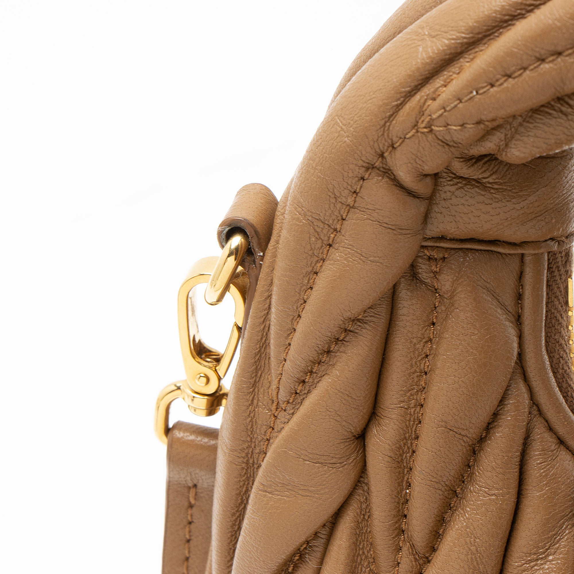 Miu Miu Matelasse Leather Wander Hobo