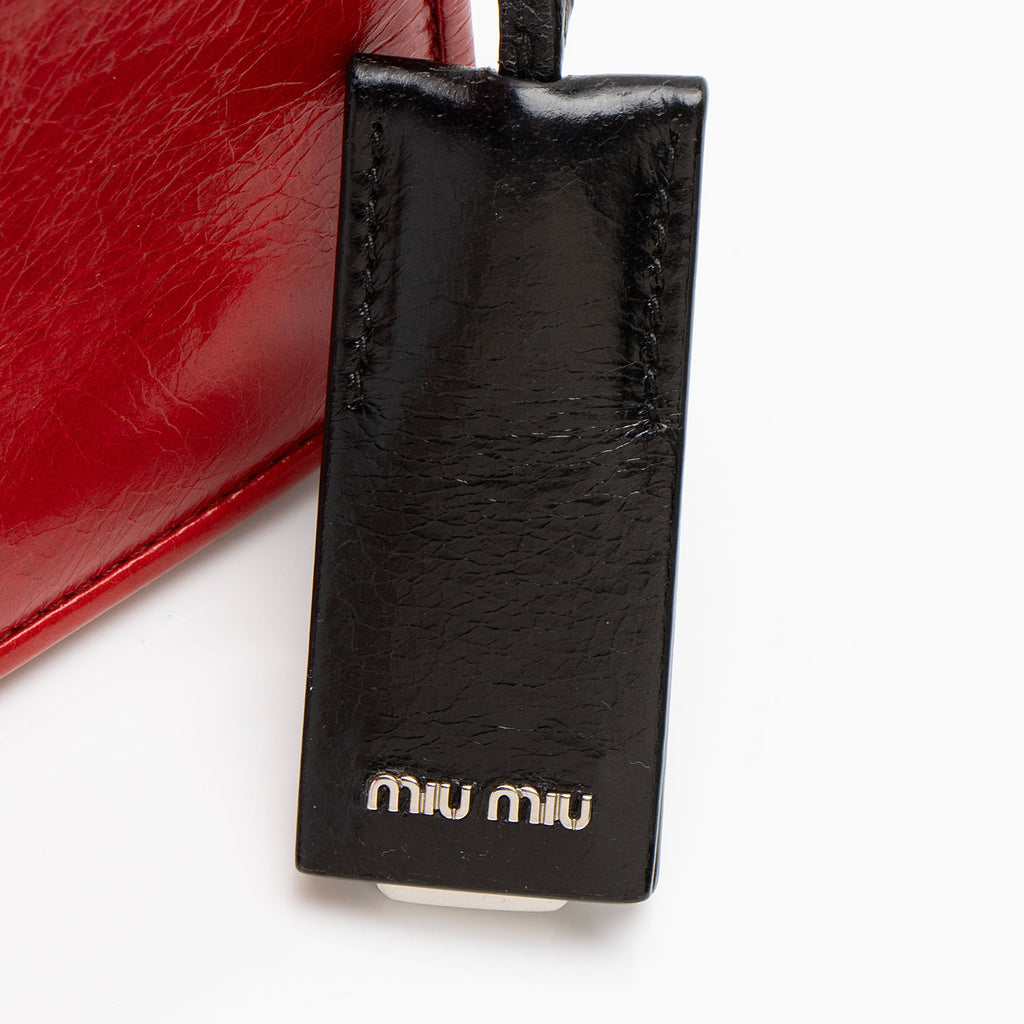 Miu Miu Patent Leather Club Chain Shoulder Bag