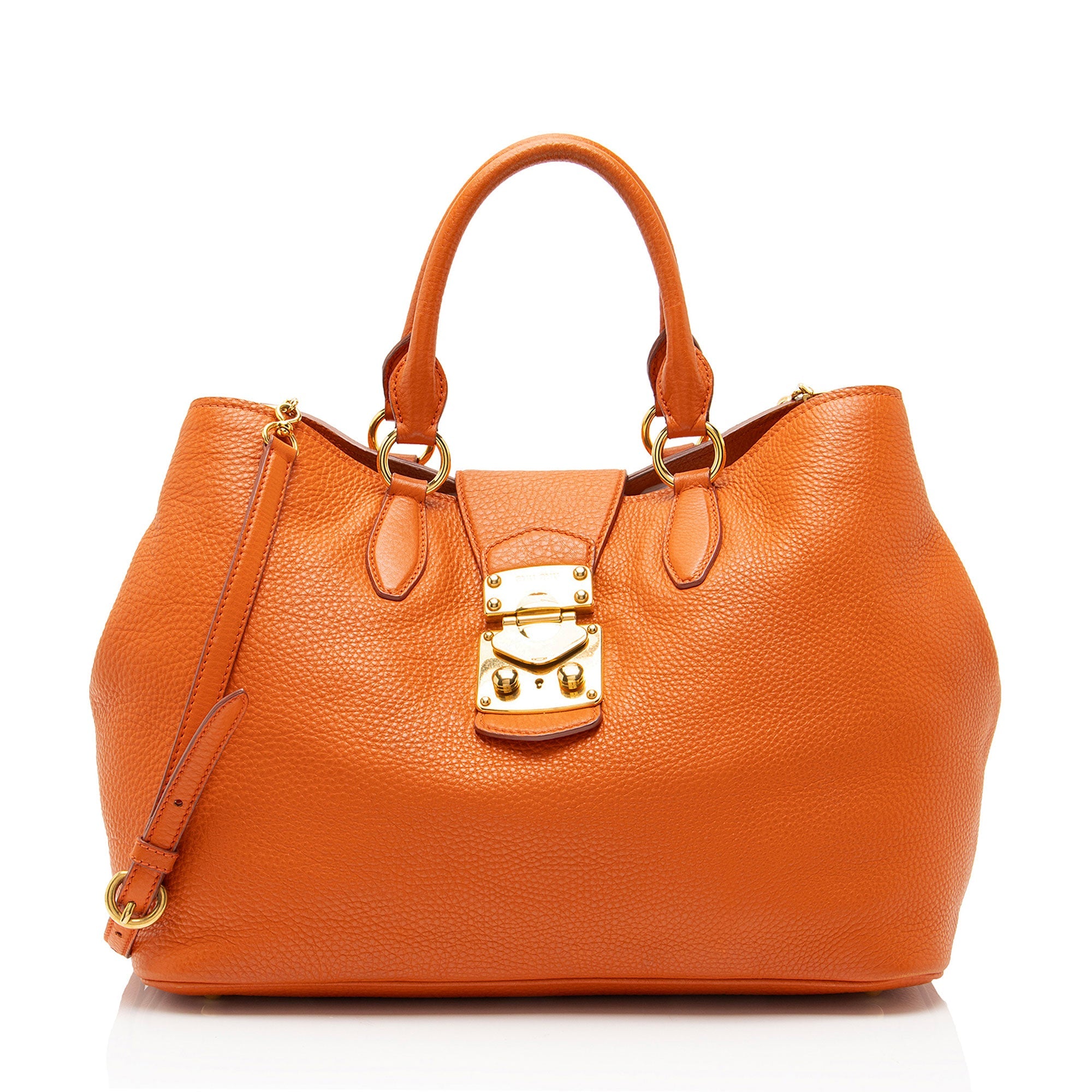Miu Miu Vitello Caribu Convertible Tote