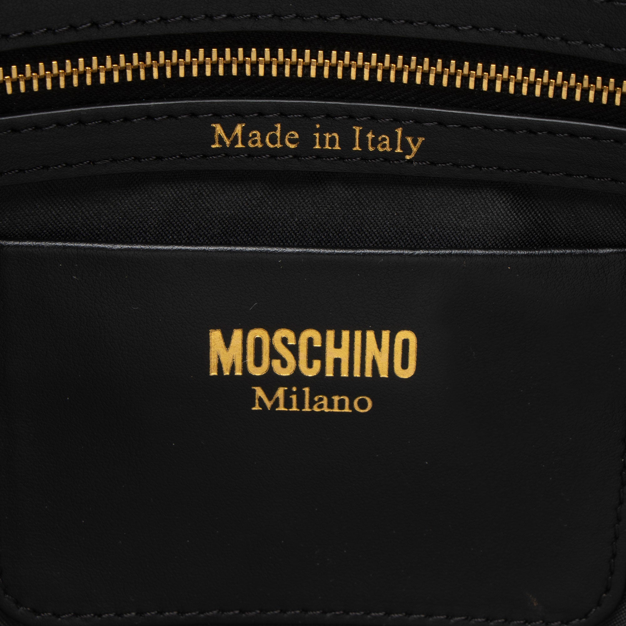 Moschino Leather Logo Shopper Tote