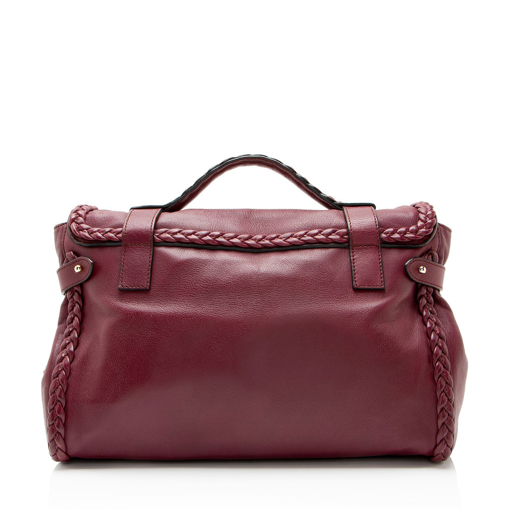 Mulberry Polished Buffalo Braided Alexa Small Crossbody