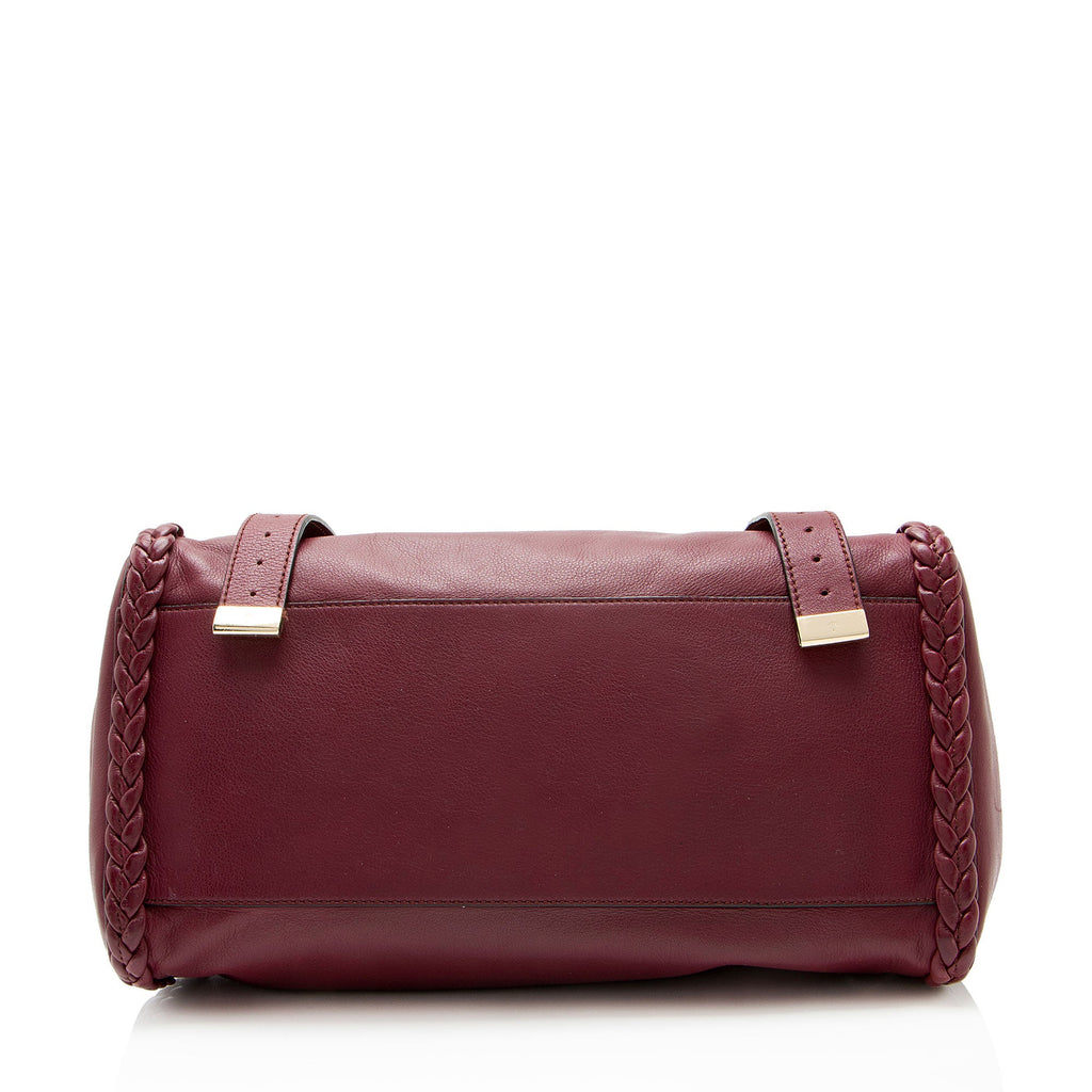 Mulberry Polished Buffalo Braided Alexa Small Crossbody