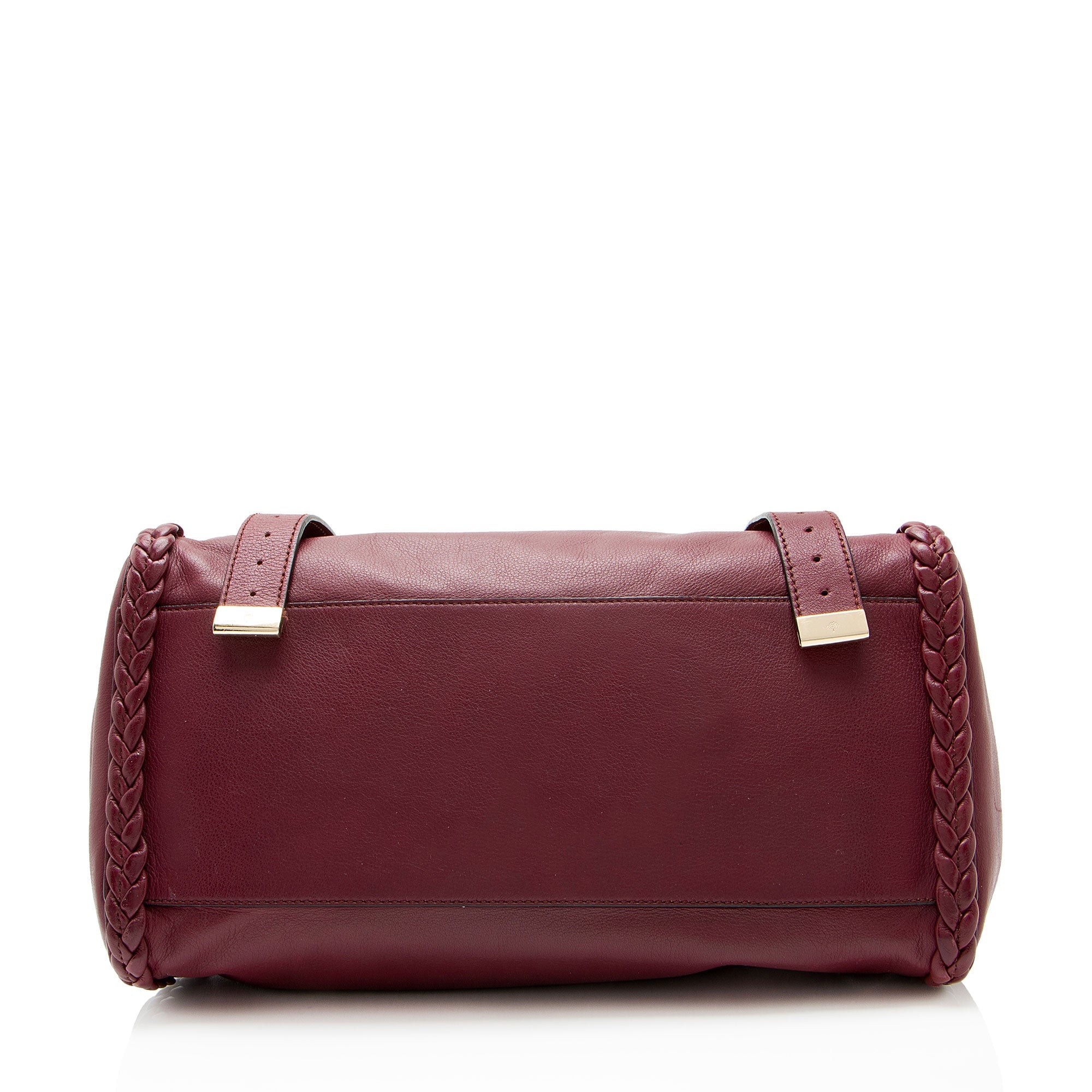 Mulberry Polished Buffalo Braided Alexa Small Crossbody