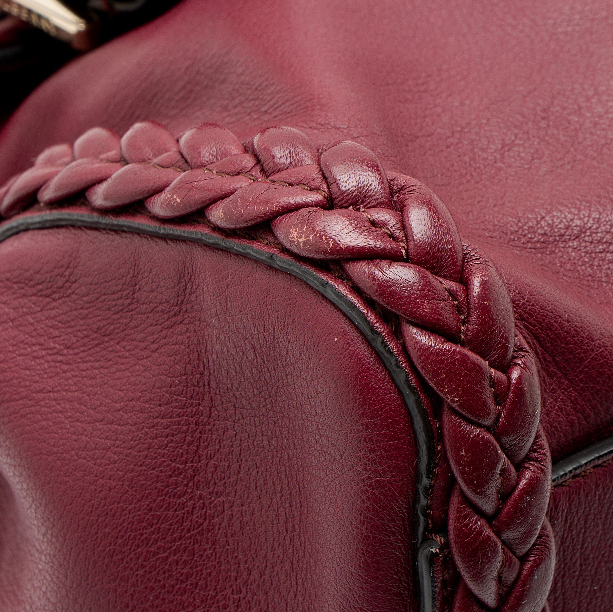 Mulberry Polished Buffalo Braided Alexa Small Crossbody